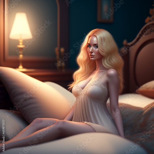 Woman  Fation  & Sexy Bed photo