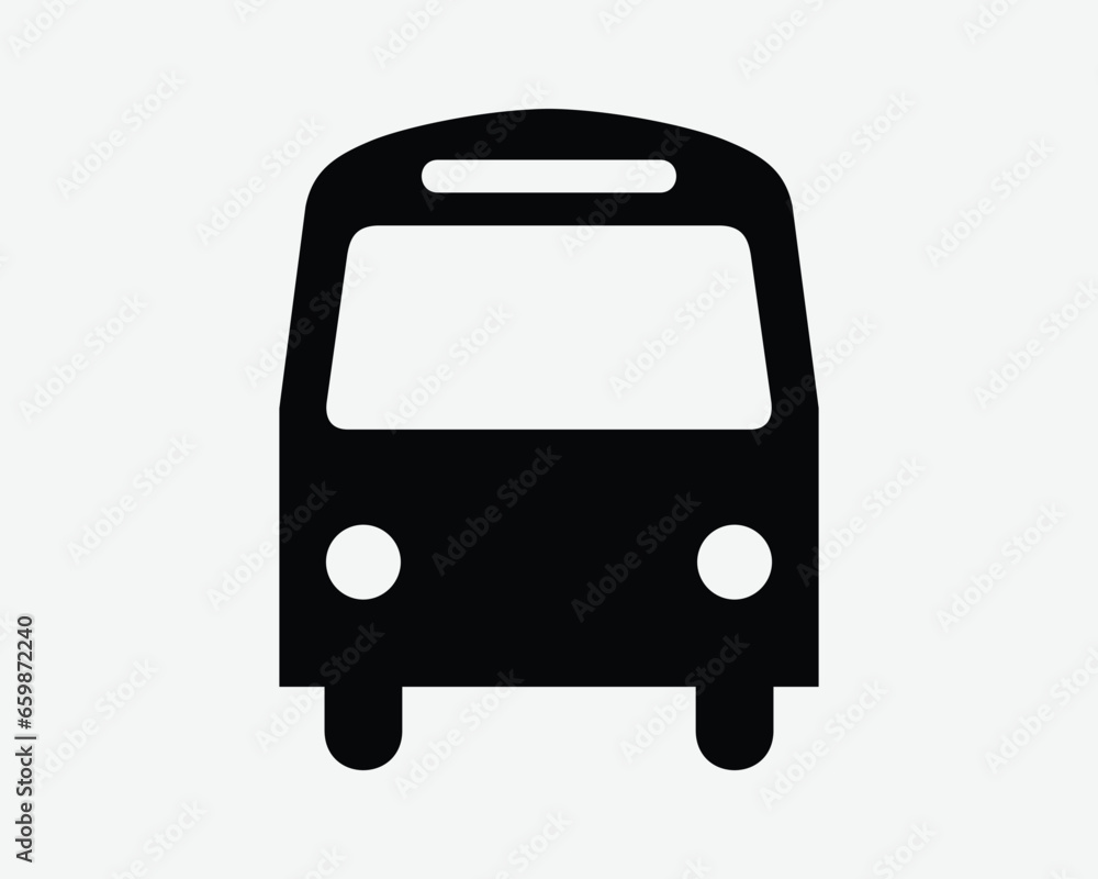 Bus Front View Public Transport Vehicle Van Traffic Road Stand Stop Station Trip Tour School Coach Black White Shape Icon Sign Symbol EPS Vector Bus Front View Public Transport Vehicle Van Traffic Road Stand Stop Station Trip Tour School Coach Black White Shape Icon Sign Symbol EPS Vector