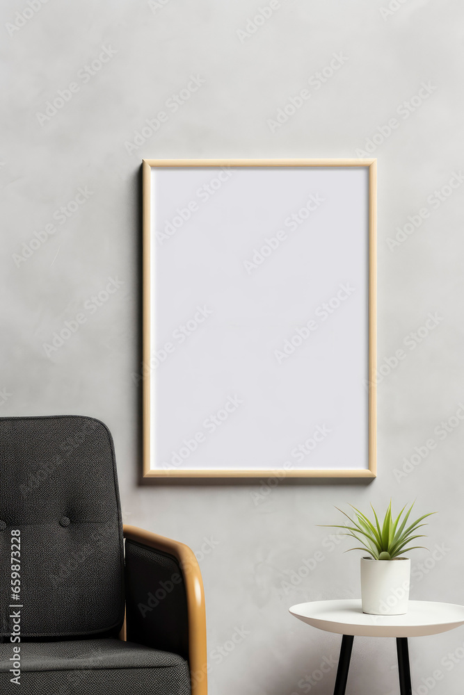 Fototapeta premium Minimal frame mock up in a modern contemporary design