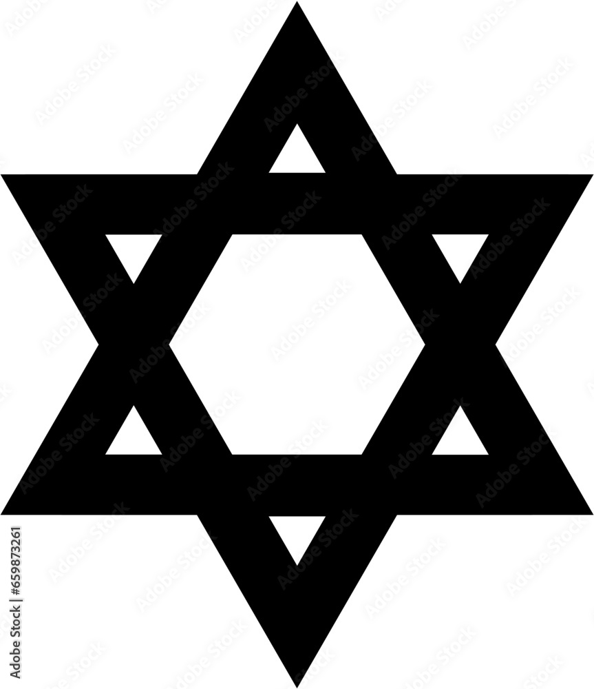 Star of David icon set. Judaism sign. Six pointed star. Vector isolated on white background. Star of David icon set. Judaism sign. Six pointed star. Vector isolated on white background.