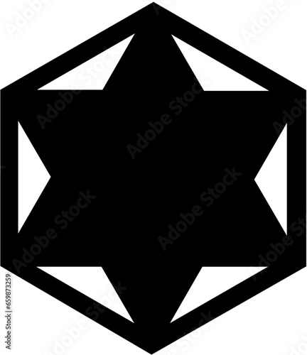 Star of David icon set. Judaism sign. Six pointed star. Vector isolated on white background.