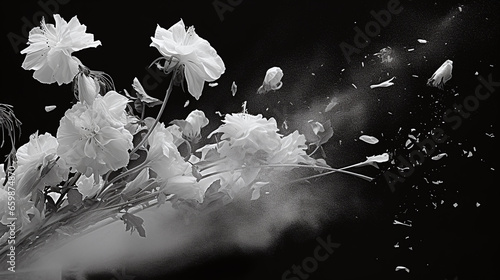 Crushed Rose Petals Crushed Rose Petals Black And White