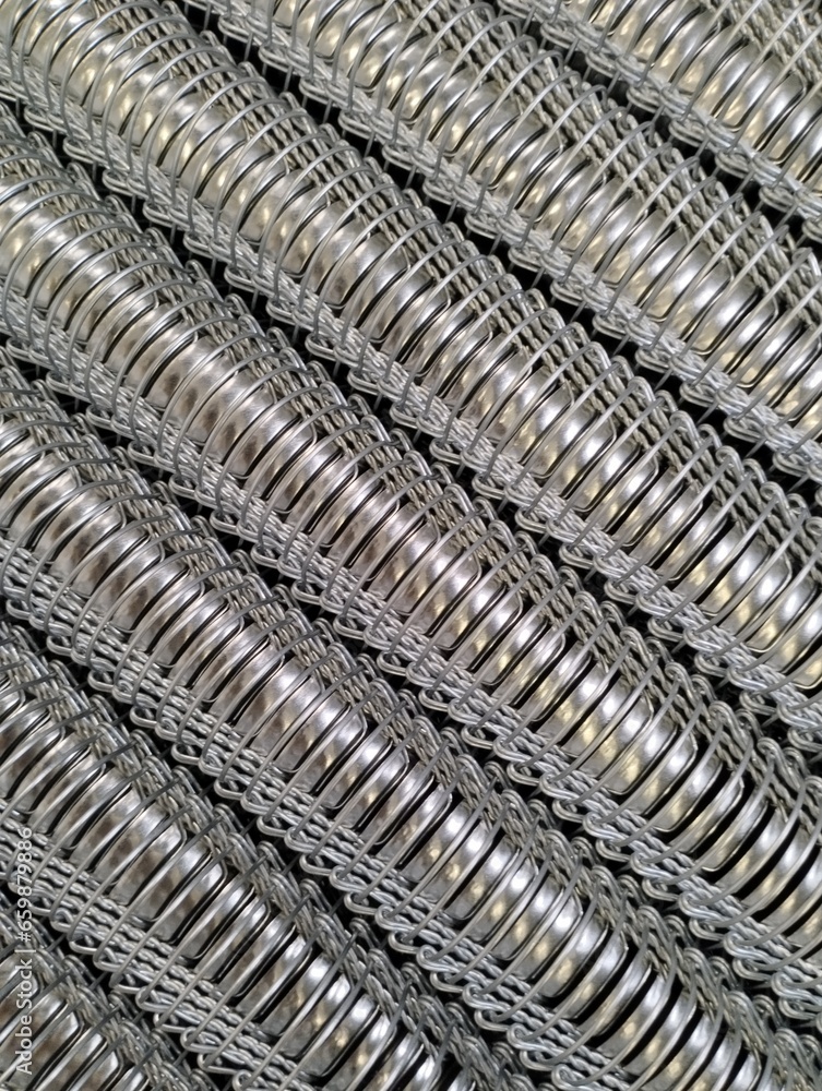 steel muzzle for champagne stoppage, sparkling wine production, steel background
