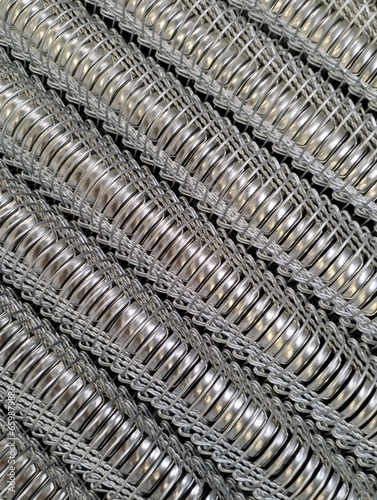 Obraz na płótnie steel muzzle for champagne stoppage, sparkling wine production, steel background w salonie