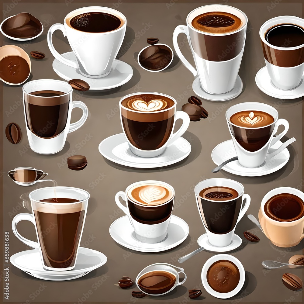 set of coffee cups set of coffee cups