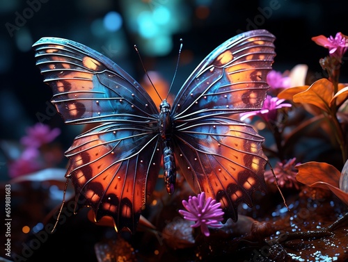 Colorful butterfly with shiny colors © Mstluna
