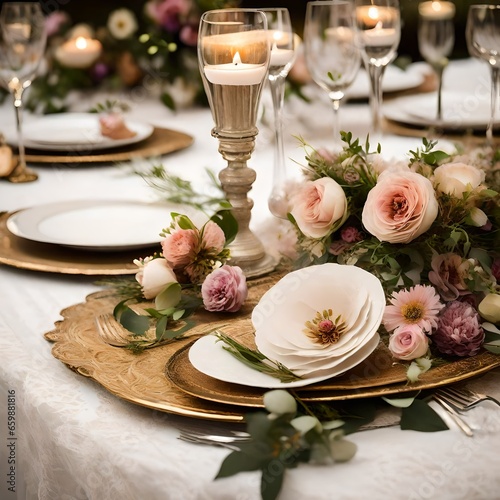table setting for a wedding reception