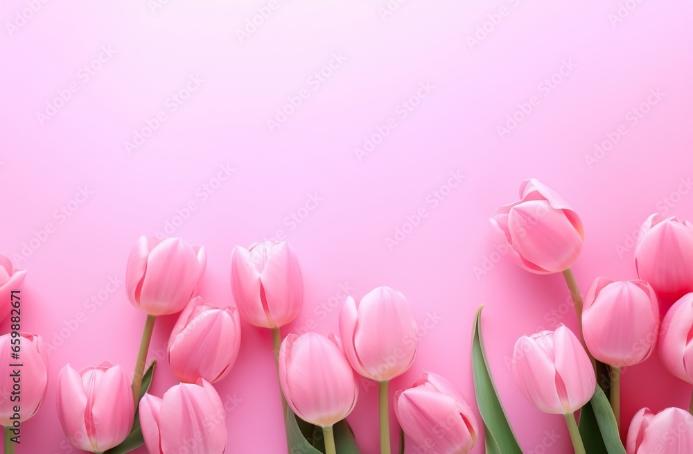 Fototapeta premium A charming pink background to celebrate Mom on Mother's Day