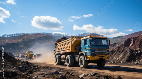 Dump truck in the open pit mining of iron ore and coal. © AS Photo Family