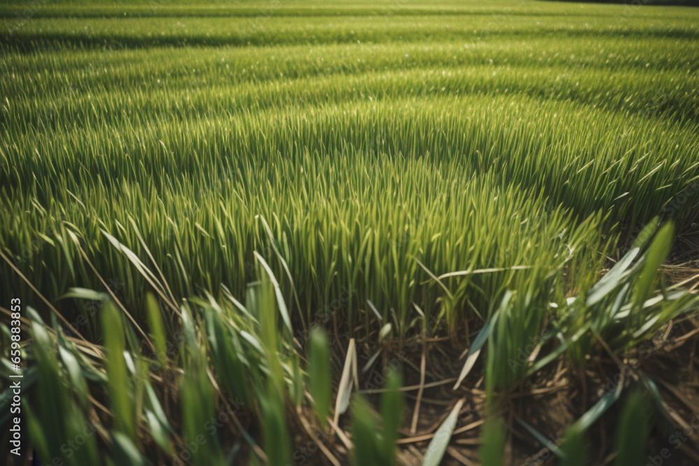 Obraz premium green rice field