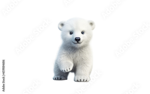 Sweet 3D Sick Baby Bear on isolated background