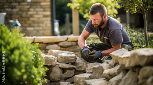 Crafting Nature's Canvas: The Gardener's Delight in Building a Natural Stone Garden