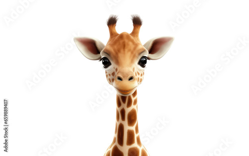 Charming Baby Giraffe Illustration on isolated background