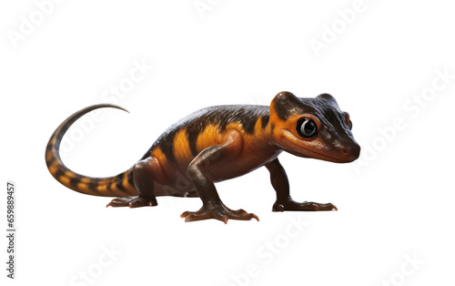 Sweet 3D Baby Salamander Portrait on isolated background