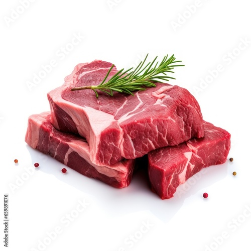 Beef on a white background. 