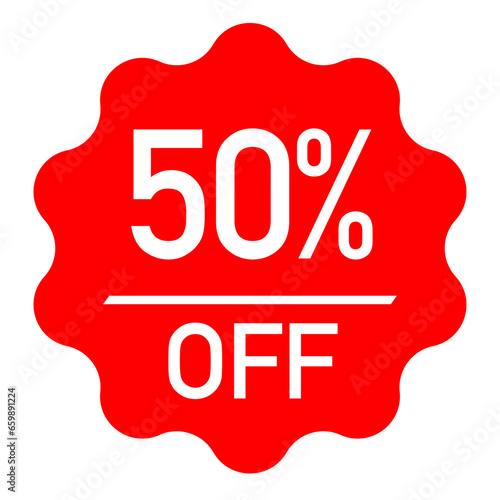 5割引、50%