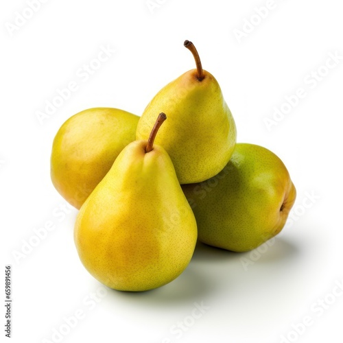 Pears on a white background. 