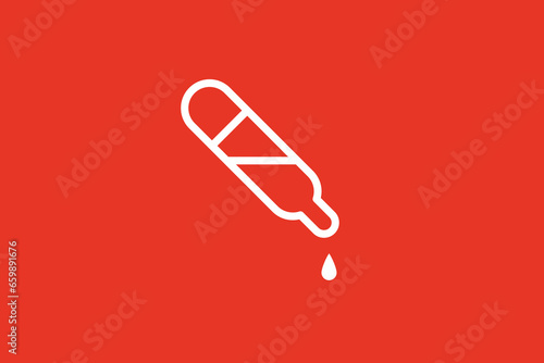 pipette illustration.  Vector illustration  in flat style design.