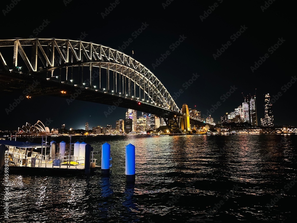 Obraz premium city harbour bridge