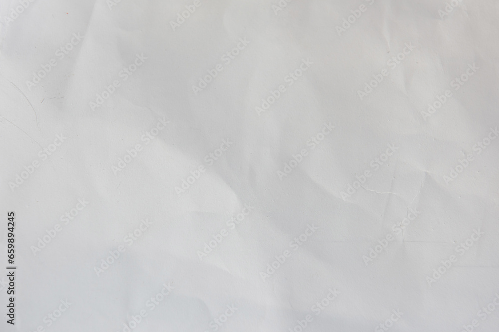 Fototapeta premium Recycled crumpled white paper texture. White paper texture background 
