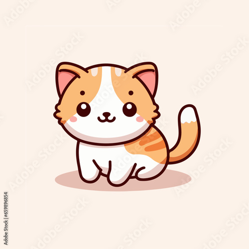 cute cat cartoon vector illustration