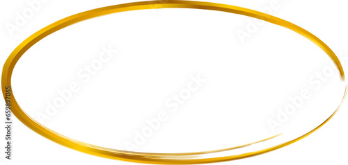 Golden oval frame or text box