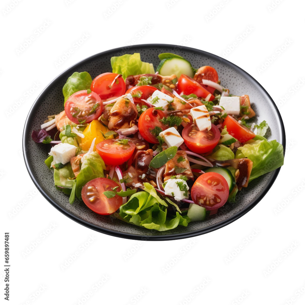 salad with tomatoes and feta cheese and avocado isolated on transparent background salad with tomatoes and feta cheese and avocado isolated on transparent background