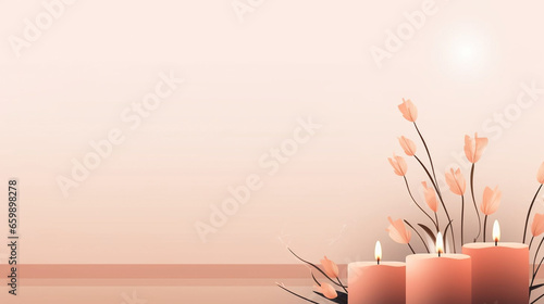 all saints  day background  sober  candles  soft tones  background for all Saints    Day or All Souls  Day. Background with copy space. Candles and background with very soft colors. Simple design.