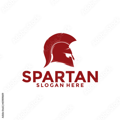 Spartan logo vector, Spartan helmet logo vector illustration design template