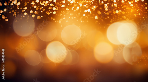 Red, Black and gold bokeh, spark for Christmas and Happy New Year for background