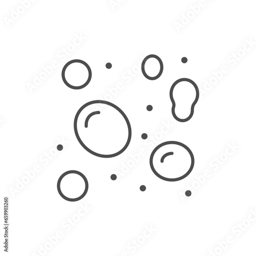 Acne or skin disease line icon