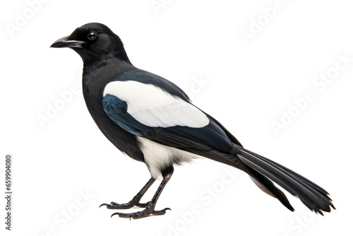 Realistic Magpie Portrayal on transparent background © Artimas 