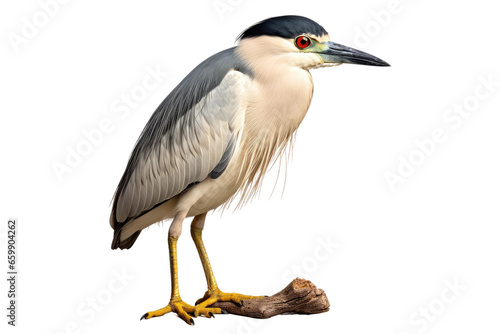 Night Heron Realism on transparent background