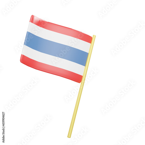 flag thailand 3d icon illustration