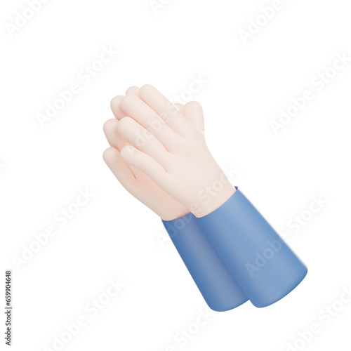 hand  3d icon illustration