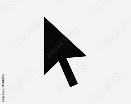 Free Download Cursor Icon Arrow Point Pointer Click Clicker Computer Mouse Direction Technology Select Choice Black White Shape Line Outline Sign Symbol EPS Vector - GFXLoad