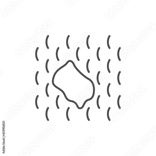 Alopecia areate line outline icon