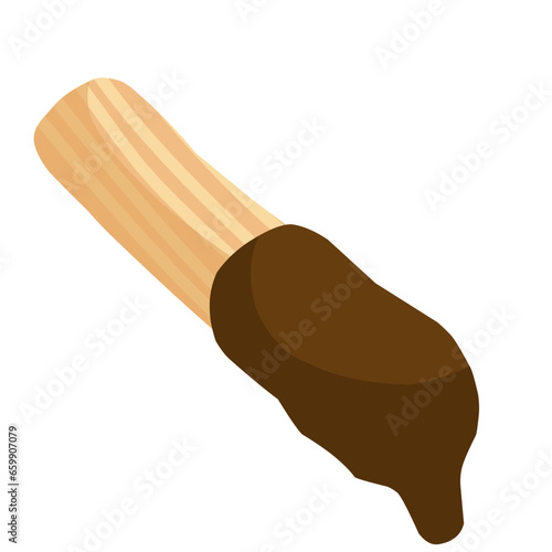 Churros with chocolate melting sauce