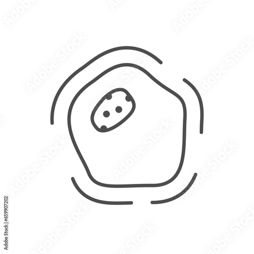 Basal cell carcinoma line icon