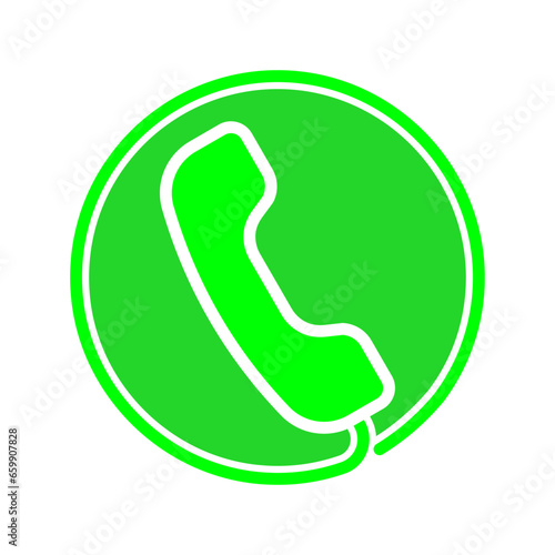 Telephone handset line icon. Call, conversation, negotiations, tariff, communication, connection. Vector color icon on a white background for business and advertising.