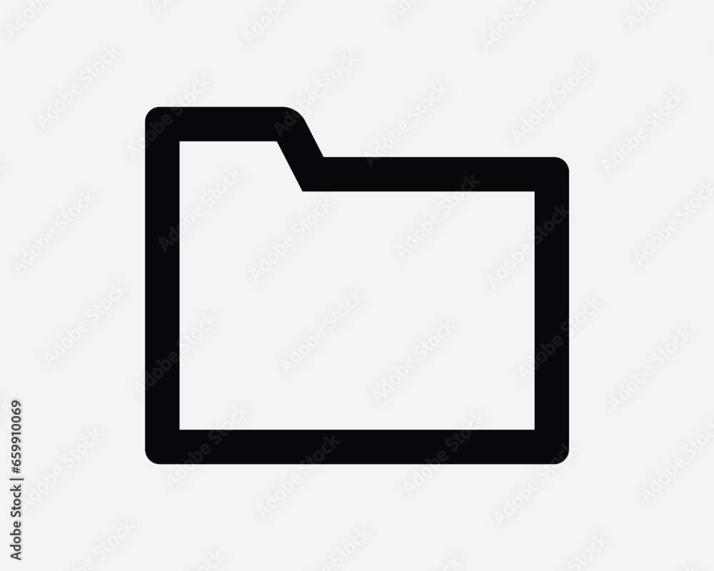 Folder Outline Icon Document Line Symbol Simple Flat File Sign Storage Archive Computer App Paper Organize Portfolio Black White Shape EPS Vector Folder Outline Icon Document Line Symbol Simple Flat File Sign Storage Archive Computer App Paper Organize Portfolio Black White Shape EPS Vector