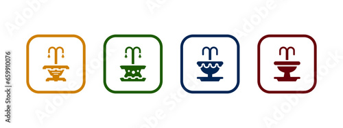 fountain icon vector illustration. park water fountain concept.