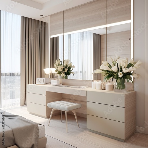 design modern simple style bedroom dressing table