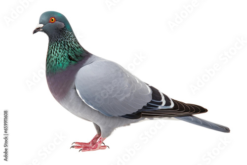 Realistic Pigeon Portrait on transparent background