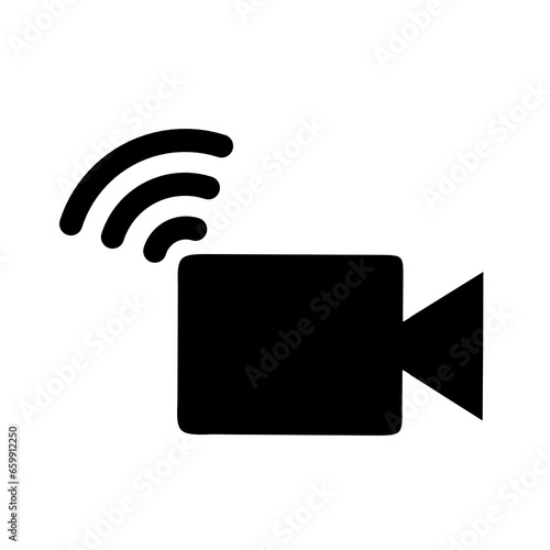 video connection icon with simple design