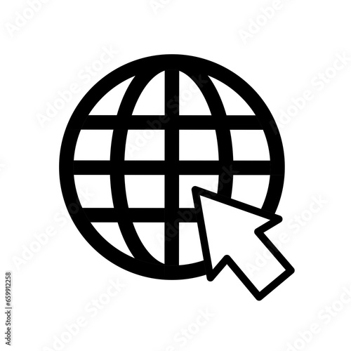 web icon.global internet icon on white background
