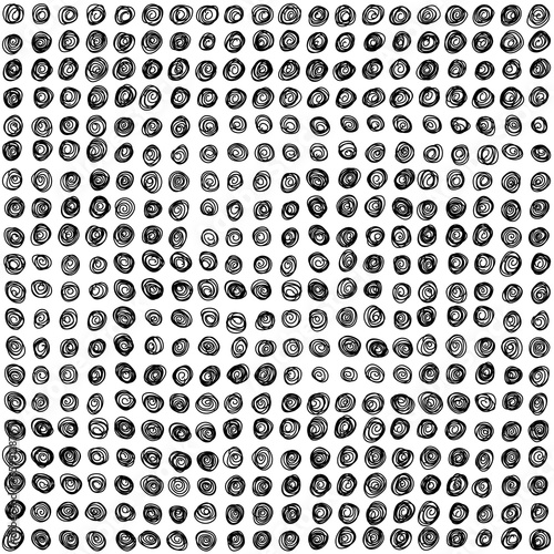 Dots Hand Drawn Texture Seamless Background Square Circular