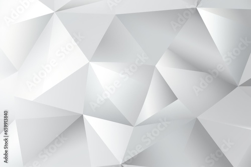A white abstract background consisting of triangles. Imaginary illustration.