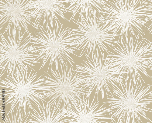 Beige repeat texture of dandelion fluffy heads