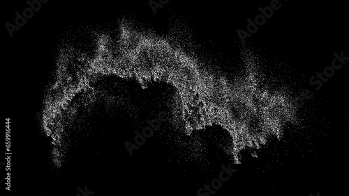 Distressed white grainy texture. Dust overlay textured. Grain noise particles. Snow effects pack. Rusted black background. Vector illustration, EPS 10.  